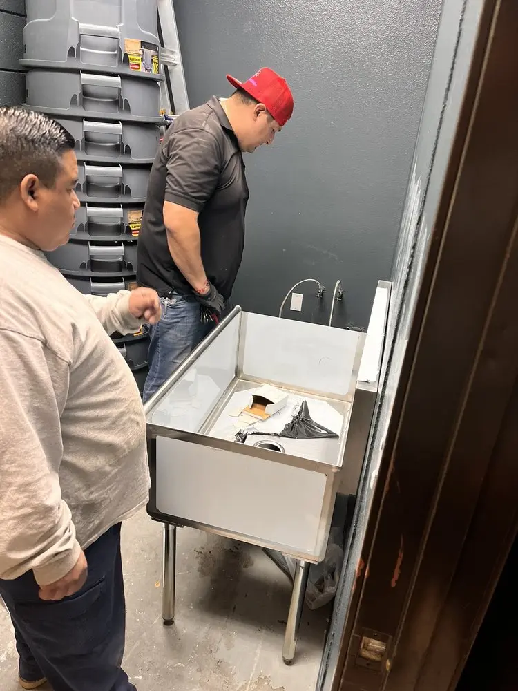 Commercial plumbing and sink installation in North Ironbound